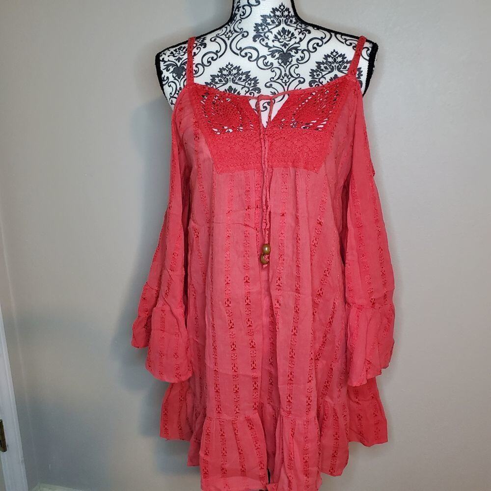 𝅺Free people extra small womens dark pink tunic / mini dress